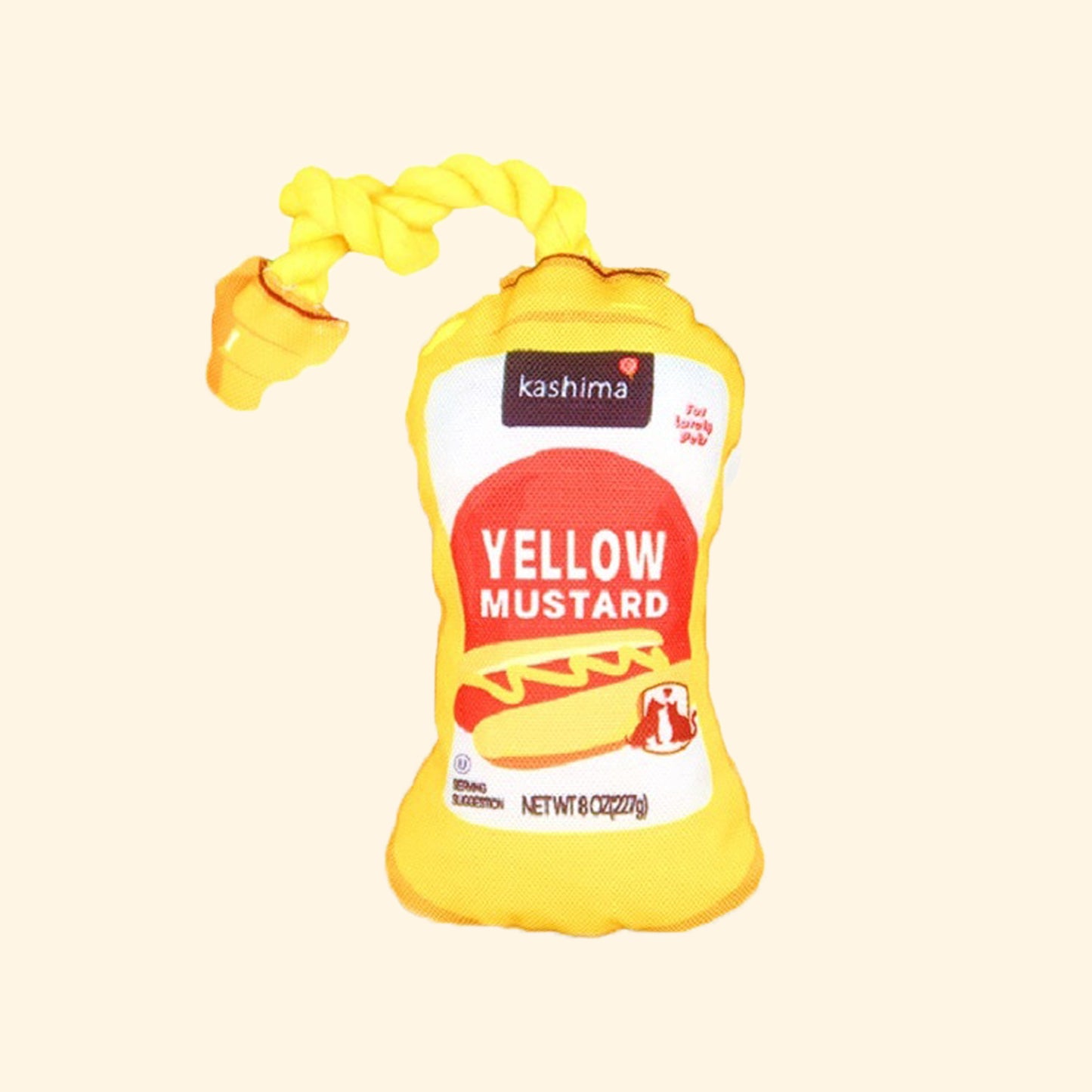 Ketchup Mustard Paste Tube Rope Toy