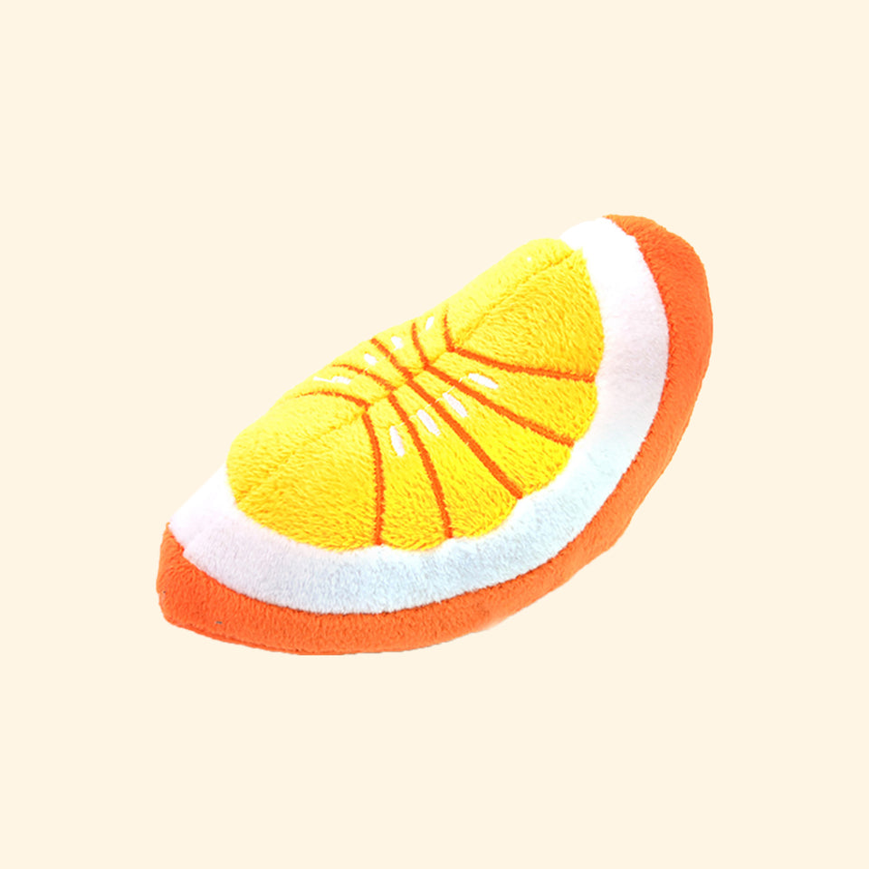 Orange Squeaker Pet Plush Toy
