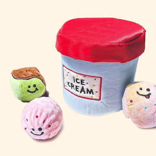 Ice Cream Bucket Nosework Dog Toy