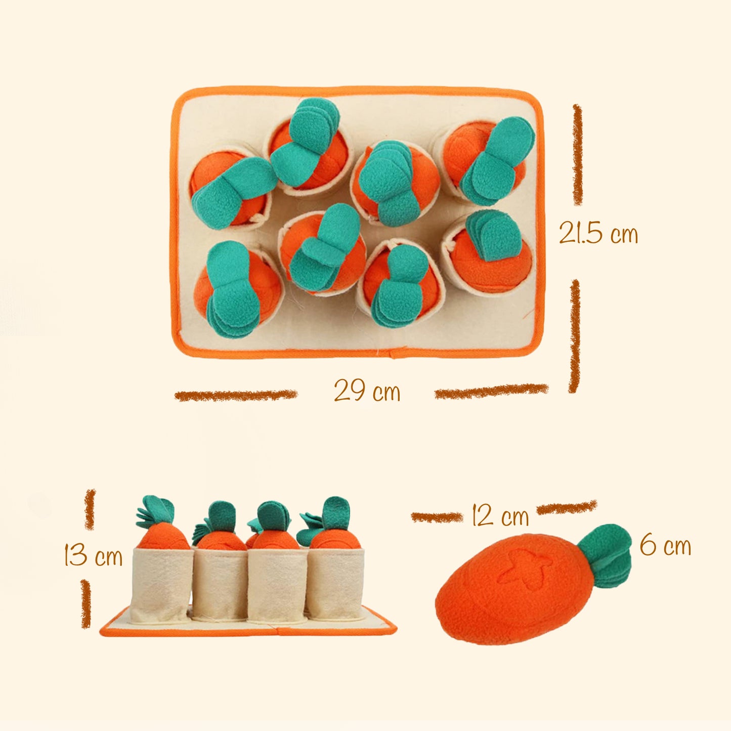 Carrots Hide N Seek Puzzle Sniffing Toy