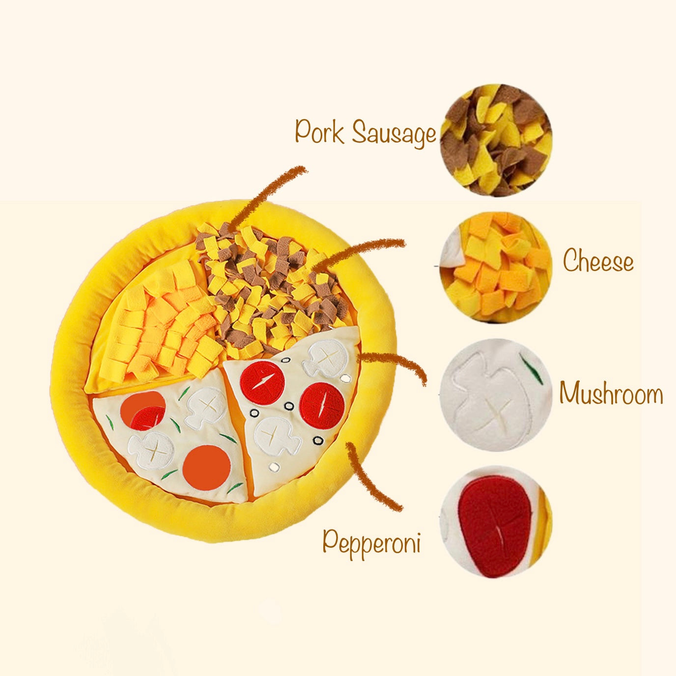 Petpperoni Pizza Snuffle Mat