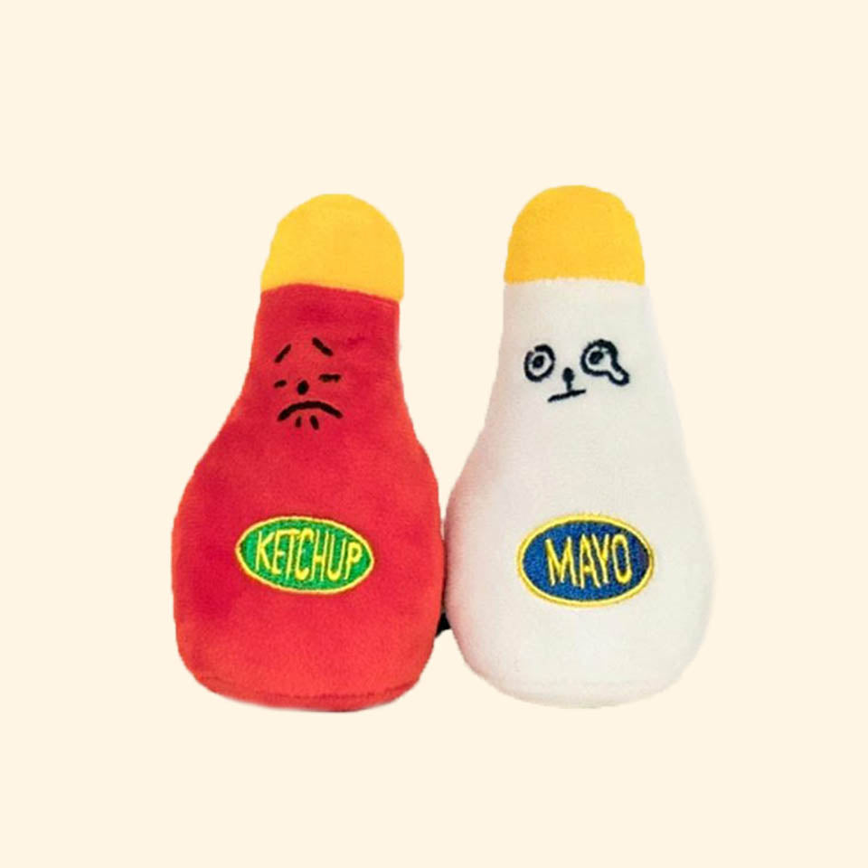 Ketchup Mayo Squeaker Toyk