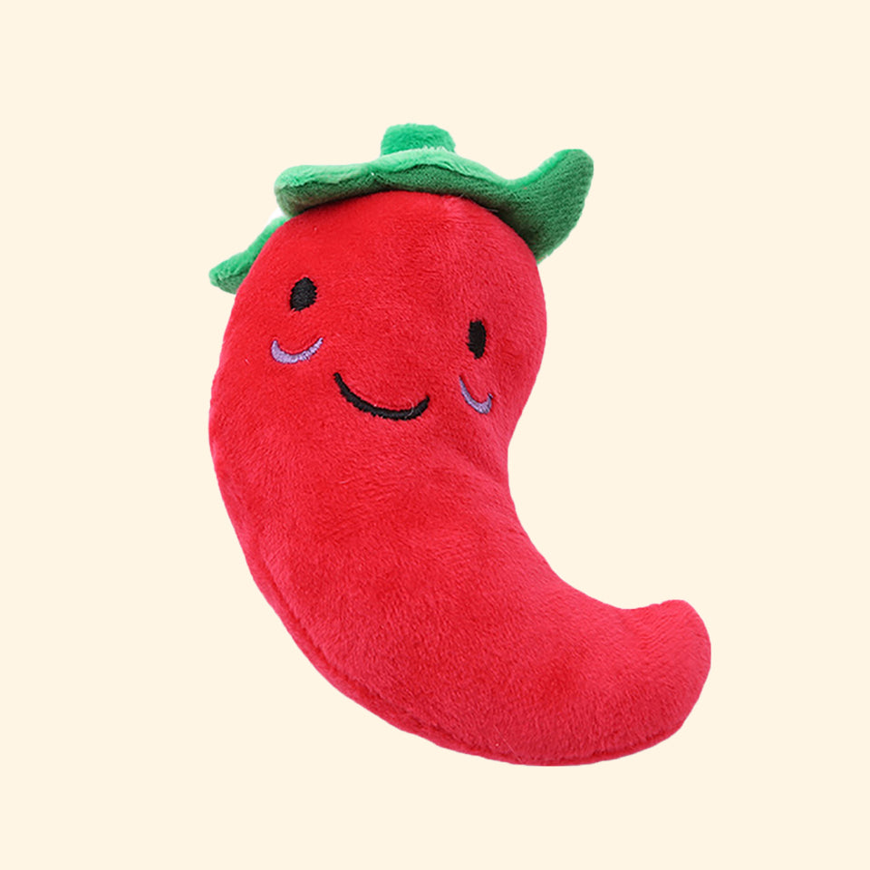 Chili Squeaker Pet Plush Toy