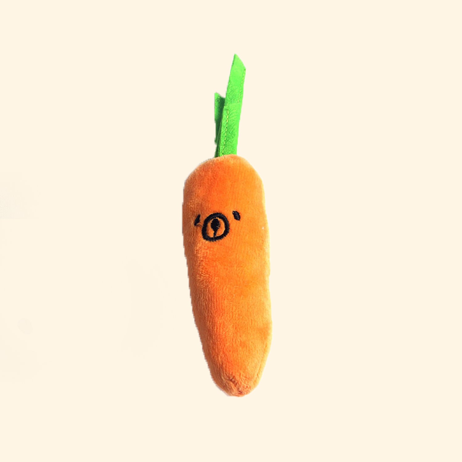 carrot dog plush toy 4 orange smiling face carrot Squeaky Dog Toy