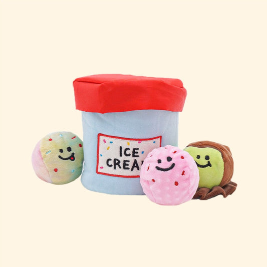 Ice Cream Bucket Nosework Dog Toy