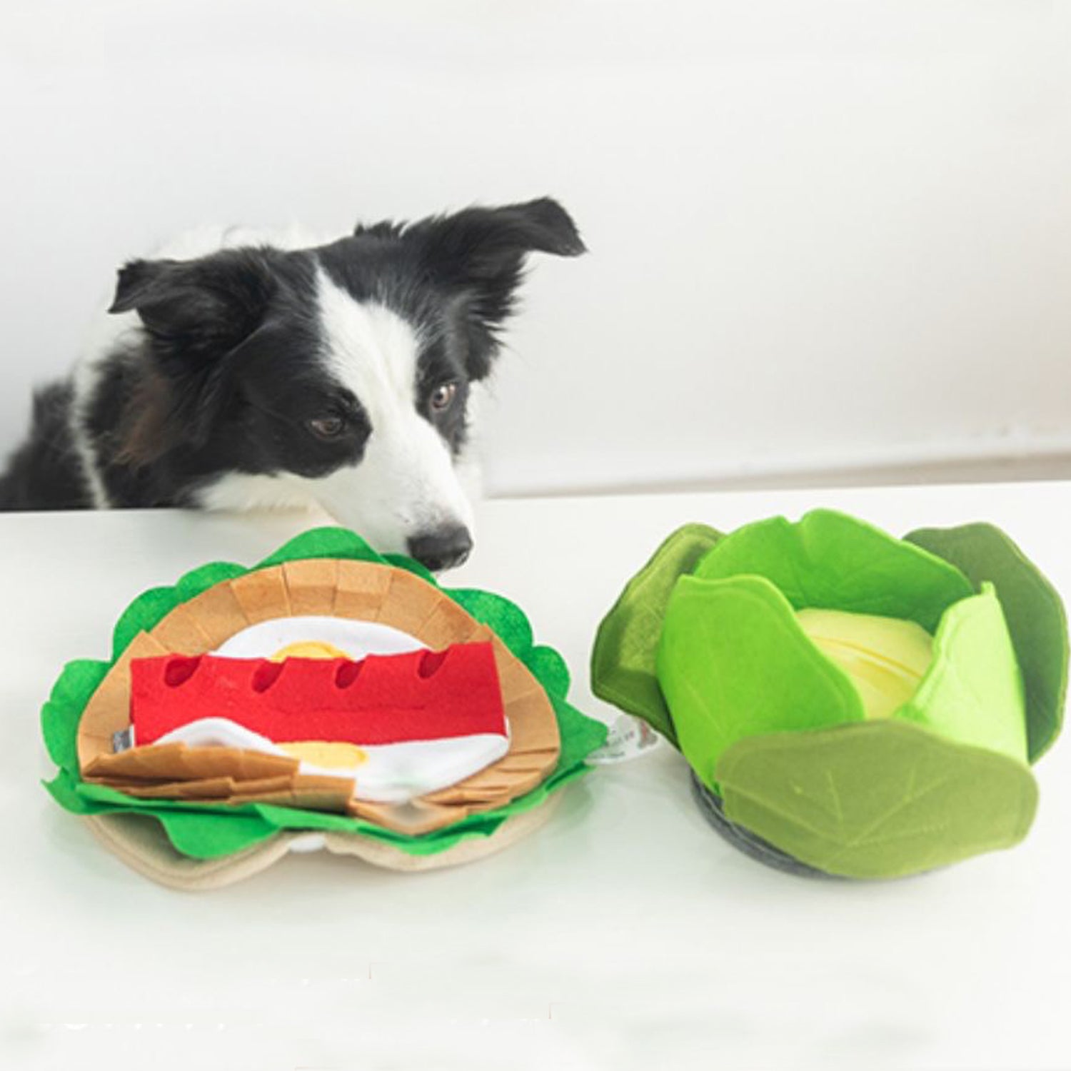 Smiley Breakfast Plate Snuffle Dog Toy